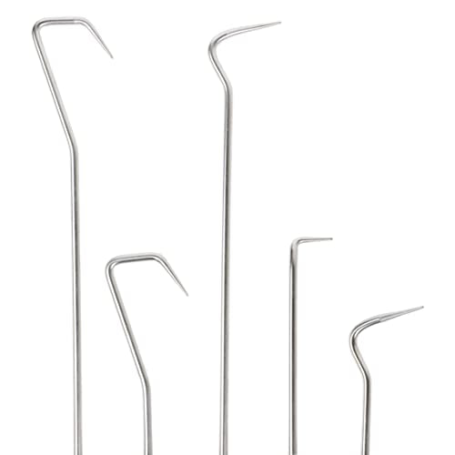 ARES 10038 Hose and Seal Removal Set, 5-Piece, Chrome-Plated | Includes 90 degree seal pick and single and double offset hose removers; chrome-plated steel shafts - size: 5-Piece Hose + Seal Removal Set