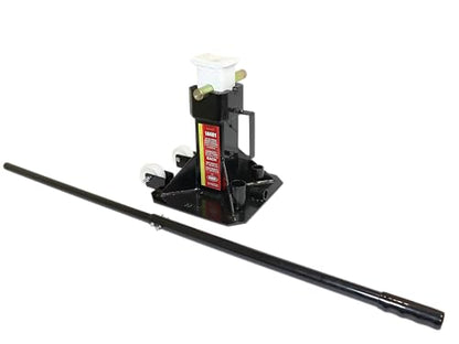 AME INTL 14401 Heavy Duty Jack Stand, 22 Ton Pair, Wheeled with Handle for Easy Maneuver, Min Height 12 Inch, Max Height 20 Inch Pin Style Locking