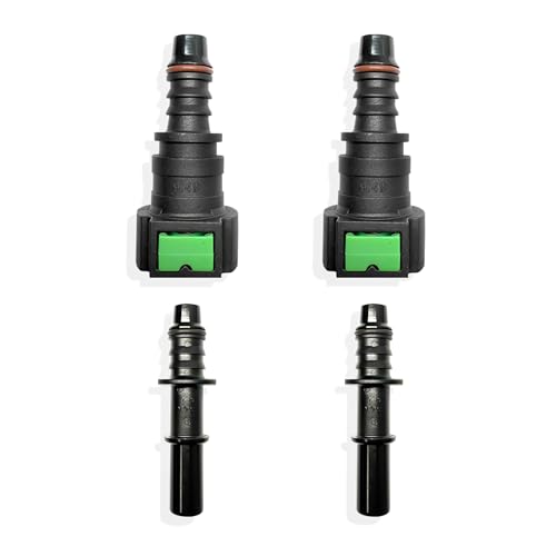 2 Sets Fuel Line Quick Connect Straight Fittings, 9.49mm to ID 8mm | Nylon Fuel Line Connectors Straight Pipe Connector, Quick Release Fuel Connector - color: 2 Sets Fuel Line Quick Connect SAE 9.49mm to ID 8mm