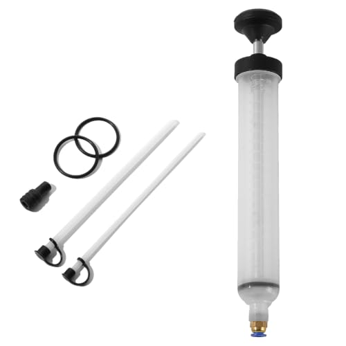 Fluid Extractor & Manual Automotive Fluid Extractor Pump Oil Syringe | with Suction Hose and Extension Tubes for Efficient Oil Change, Fuel Transfer Fluid Syringe (200ml) - size: 200ml