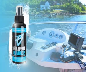 Boat Bling Glass Sauce Glass Treatment & Cleaner, 4oz | Anti-static marine electronics screen cleaner removes fingerprints, dust and water spots while repelling oils and smudges