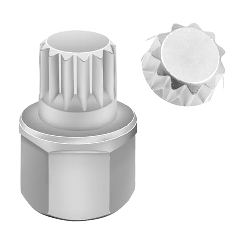 ABC0/10PT Wheel Locking Nut Key Compatible with VW, Audi | Wheel Lock Nut Socket Adapter, Anti-Theft Screw Remover, Hand Repair Tool, Tyre Fitting, garage - color: ABC1/11PT