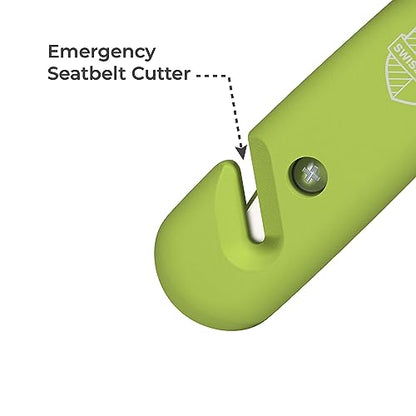 Swiss Safe Durable 5-1 Car Safety Hammer Window Breaker Breaker Tool w/Seatbelt Cutter - Emergency Escape Glass Hammer - Truck, Car Safety Essentials & Accessories - Glow, 2 Pack - color: Glow, size: 2-Pack