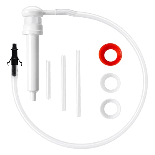 Fluid Transfer Pump for Gallon Quart Bottles - 4 Cap Adapters 38mm 40mm 43mm 50mm with Extension Tubes - Oil Transmission Gear Fluid ATF Hand Pump for Wide Mouth，and Fluid Pump - color: 30cc fluid pump 1 pack