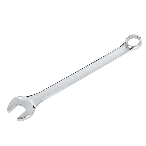 BLACK CANYON Metric 24mm Combination Wrench, 12-Point Box End & Hex Opening Design, Polished Steel - size: 24 mm