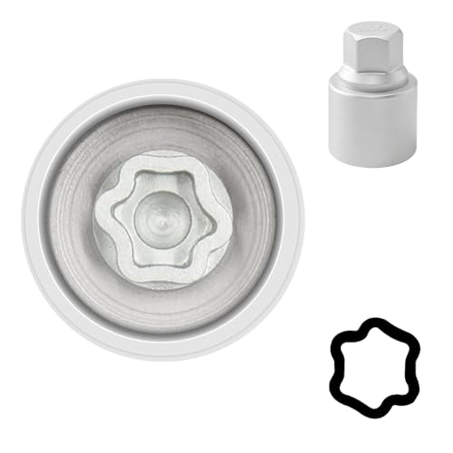 056 Wheel Locking Nut Key Socket Compatible with BMW Series, (Socket OD 29mm - ID 25mm), Wheel Anti-Theft Lug Nut Removal Tool, Anti-Theft Screw Remover - color: Socket 056
