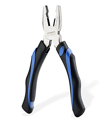 URASISTO 6-Inch Linesman Pliers with heavy Duty Nickel Chromium Steel Construction - size: 6" Linesman Pliers