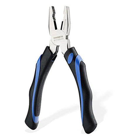 URASISTO 6-Inch Linesman Pliers with heavy Duty Nickel Chromium Steel Construction - size: 6" Linesman Pliers
