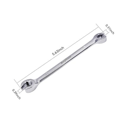 Flare Nut Wrench 8mm x 10mm Metric Double Open End for Removing Replacing Nuts, 1 Piece - size: 8mm x 10mm