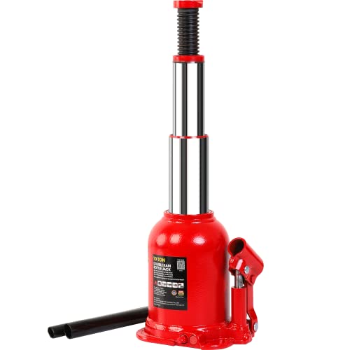 Big RED 10 Ton (20,000 LBs) Torin Double Ram Welded Hydraulic Car Bottle Jack for Auto Repair and House Lift, Red, ATH81002XR - size: 10 Ton (20,000 LBs), style: Double Ram