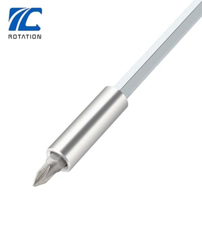 ROTATION 1/4 Inch Magnetic Bit Driver, Nut Driver with Non-slip Handle and Strong Magnet Tip, Screwdriver Handle for Holding Bits and Screws, 197mm/7.7 inch - style: 1pc