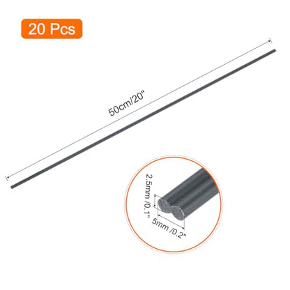 MECCANIXITY 20pcs 20 Inch Plastic Welding Rods PVC Welding Strips Welder Rods for Plastic Welder,Car Bumper, Kayak Repair, Grey - color: Grey, size: 20 Inch