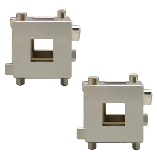 Car Cube Brake Caliper Compression Tool, Steel Rear Disc Brake Piston Tool Fits 3/8" Square Driver, Cube Calliper Adaptor Brake Piston Remover Tool, Universal Car Brake Caliper Tools (2PCS) - size: 2PCS