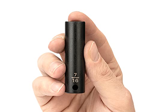 TEKTON 3/8 Inch Drive x 7/16 Inch Deep 6-Point Impact Socket | SID13011 - size: 7/16 in., style: Deep