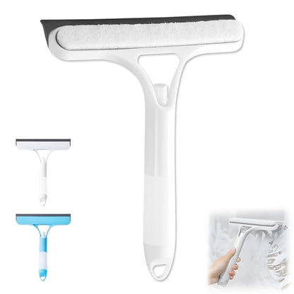 3 in 1 Window Cleaning Scraper,New 3 in 1 Window Cleaner,Squeegee and Scrubber with Spray, for Windows, Walls,Car Windshields, Bathrooms, Kitchens, All-Purpose Window Cleaner Tool (White) - color: White