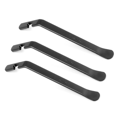 3 PCS Bicycle Tire Lever Tyre Spoon Iron Changing Tool - Premium Stainless Steel, Repair Bike Tube, Portable (Black) - color: Black