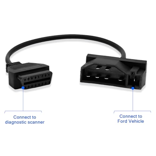 OBD1 to OBD2 Adapter for Ford 7 Pin to 16 Pin OBD2 Diagnostic Cable | Compatible with Ford Old Vehicles with 7pin Diagnostic Connector,OBDii Cable Work with ELM 327 Scanner Tools/Code Reader - style: Fit for ford-7pin