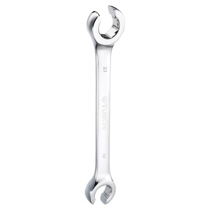 HARFINGTON Flare Nut Metric Wrench 19mm x 21mm CR-V Mirror Polished Chrome Plating Metric Wrench for DIY Hand-making Automotive Repairs and Household Maintenance - size: 19mm x 21mm