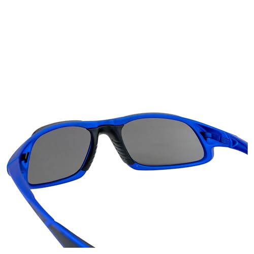 Global Vision Safety Shop Glasses - color: Blue Frame/Smoke Lens