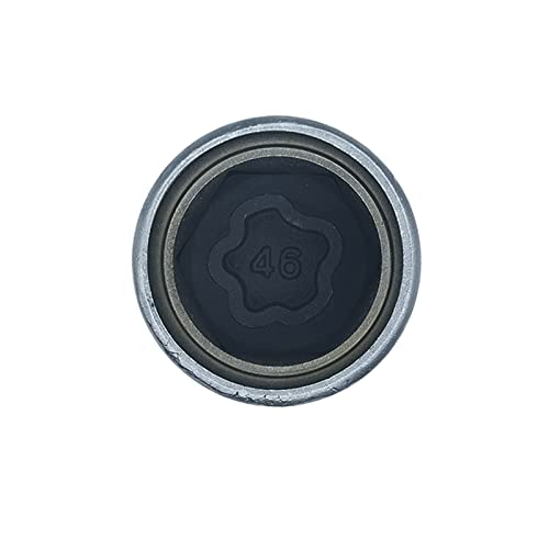 Chrome Steel Wheel Lock Lugnut Anti-Theft Lug Nut Screw Removal Socket Key Compatible for BMW Vehicles (46) - size: 46