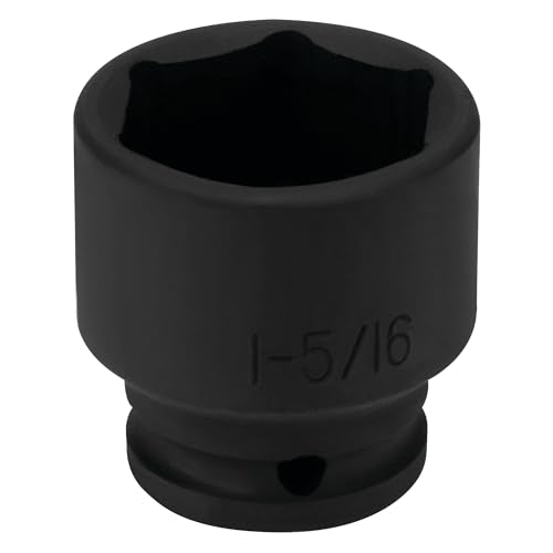Performance Tool M818 1/2-Inch Drive 1-5/16-Inch Impact Socket - Heavy Duty Socket for High Torque Applications with Industrial-Grade Strength and Durability - size: 1/2" Dr. 1-5/16", style: Impact