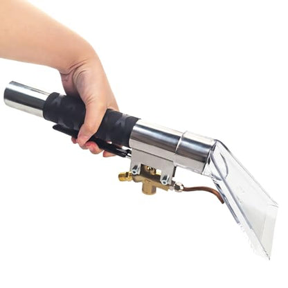 Extractor Head, Carpet Cleaning High Pressure Steam Extractor Wandwith Non-slip Heat-insulating Grip, Upholstery and Auto Detailing Hand Wand for Removing Dust and Absorbing Water