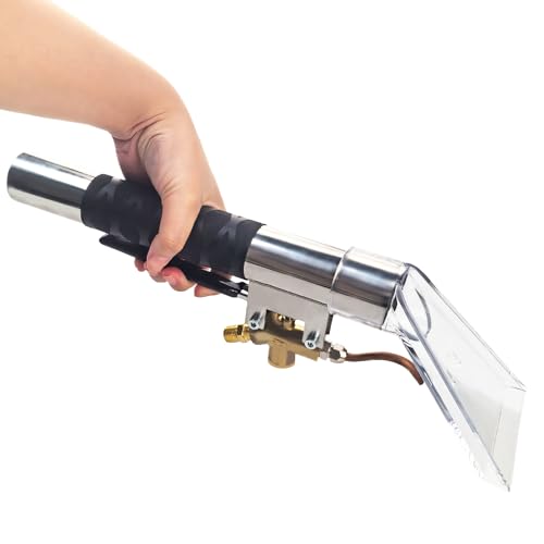 Extractor Head, Carpet Cleaning High Pressure Steam Extractor Wandwith Non-slip Heat-insulating Grip, Upholstery and Auto Detailing Hand Wand for Removing Dust and Absorbing Water
