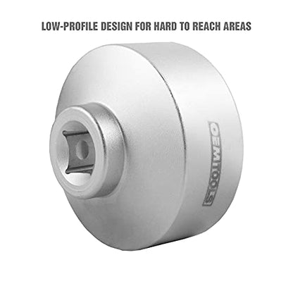 OEMTOOLS 3/8" Drive 36mm Socket, Oil Filter Removal Tool, No-Slip Socket Low Profile - style: 36 mm