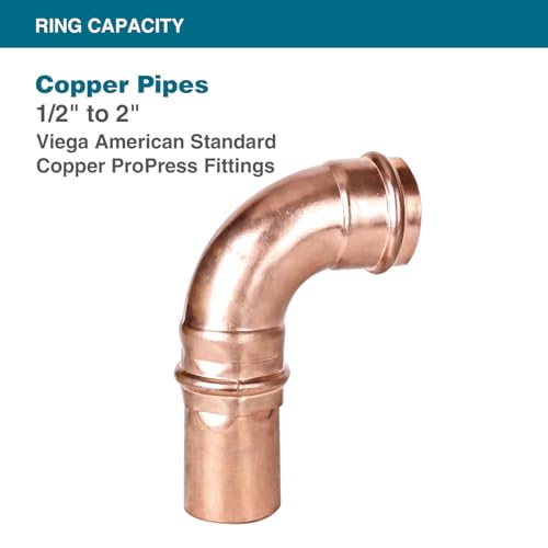 ZUPPER Press Rings Kit for 1/2" to 2" Copper Pipes ProPress fittings | 6PCS Rings, 3PCS Actuators 24R8, 3240-R8 and R9 Suit Narrow or Angled Installation Area, fit Compact and Standard Press Tools