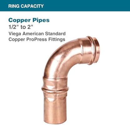 ZUPPER Press Rings Kit for 1/2" to 2" Copper Pipes ProPress fittings | 6PCS Rings, 3PCS Actuators 24R8, 3240-R8 and R9 Suit Narrow or Angled Installation Area, fit Compact and Standard Press Tools
