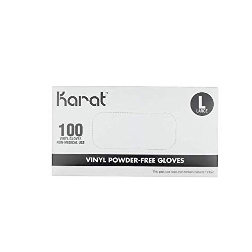 Karat FP-GV1006 Vinyl Powder-Free Gloves (Clear) - Small (Case of 1000) - color: Clear, size: Small