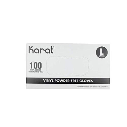 Karat FP-GV1006 Vinyl Powder-Free Gloves (Clear) - Small (Case of 1000) - color: Clear, size: Small