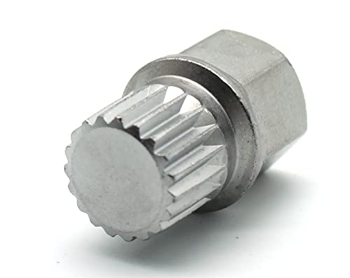 TEMO Abc7/19Pt Anti-Theft Wheel Lock Lug Nut Removal Socket Key for Vw Audi | Wheel Lock Nut Socket Adapter | Anti-Theft Screw Remover Repair Tool | Tyre Fitting, Garage Repair, Tire Change - size: ABC7/19PT
