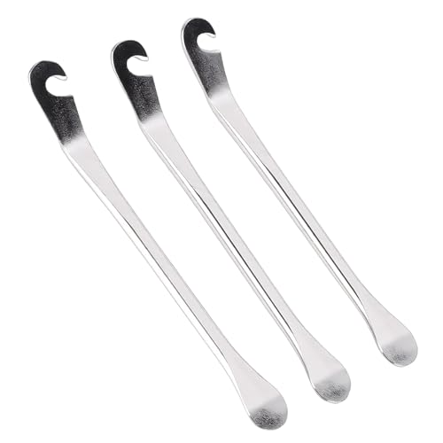 Tire Iron Spoons, Metal Tire Lever Bar Set, Ergonomic Grip Tool with Easy Removal Design, Ideal for Motorcycle, Electric Scooter & Car