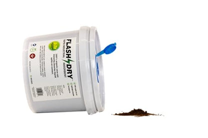 FlashDry Super Spill Absorbent, 5L Bucket with Dispenser Lid, 100% Organic Coco Coir, Landfill Safe, OSHA Approved, Ideal for Absorbing Oil, Paint, Grease in Garages, Kitchens, Janitor Kits, Pack of 6 - size: Pack of 6