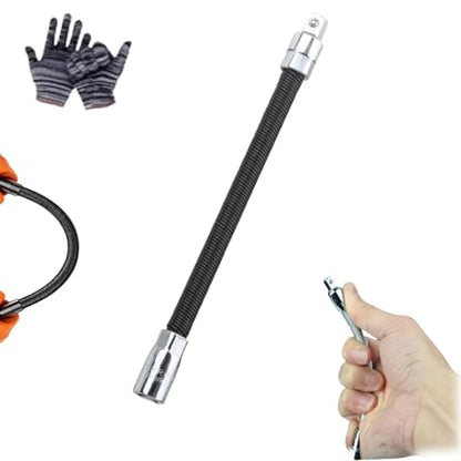 360 Miracle Tool Extension,1/2 Flexible Socket Extension Bar Set Bendable Impact Wrench,Universal Flexible Connecting Rod Tool,Conquer Tight Spaces in Seconds,For Automotive,DIY Projects (Black,3/8) - color: Black, size: 3/8