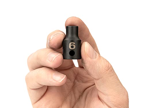 TEKTON 3/8 Inch Drive x 6 mm Shallow 6-Point Impact Socket | SID12106 - size: 6 mm, style: Shallow
