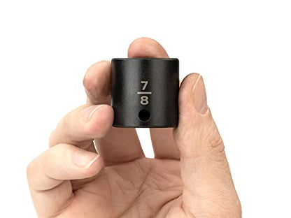 TEKTON 3/8 Inch Drive x 7/8 Inch Shallow 6-Point Impact Socket | SID12022 - size: 7/8-Inch, style: Shallow