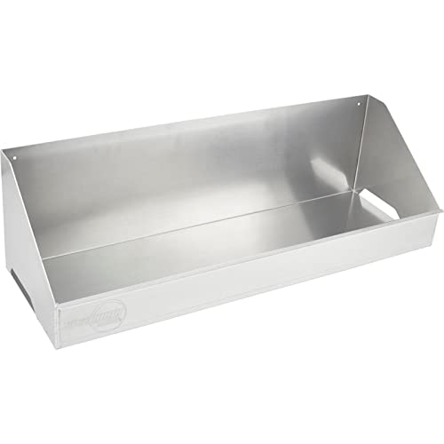 Speedway Motors Fixed Racing Jack Stand Storage Bin Aluminum Trailer Organizer Holds Two Stands, Wall Mount Design, Laser Cut TIG Welded Construction, 31 x 10 Inch