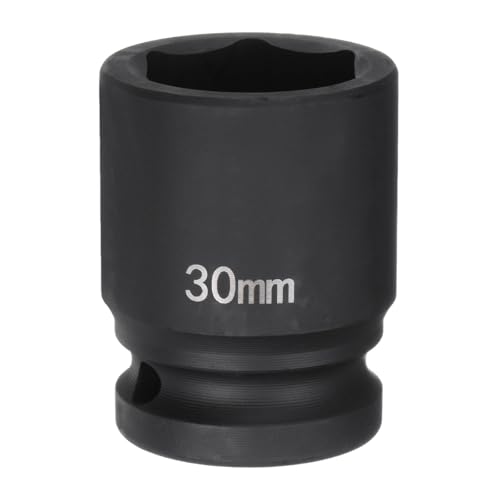HARFINGTON 6-Point Impact Socket 3/4" Drive 30mm Metric 40Cr Alloy Steel Spindle Axle Nut Impact Socket - size: 30mm