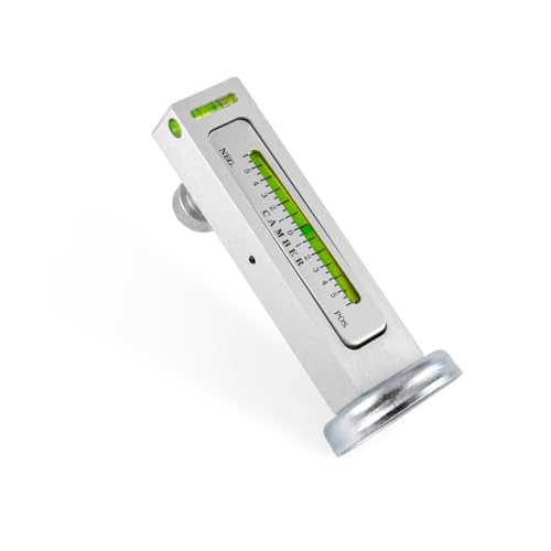 Ohleats Adjustable Magnetic Gauge Tool (White) | Camber Castor Strut Wheel Alignment Instrument, Automotive Magnetic Castor Tire Gauge, For Most Cars Trucks RVs - color: White