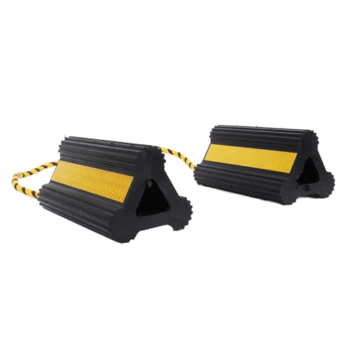 Heavy Duty Rubber Wheel Chocks, 210x100x100mm, 1 Pair, for Travel Trailers, RVs, Cars, and Trucks