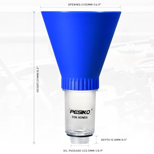 Engine Oil Funnel Spill-Free Hands-Free Compatible with Honda, Nissan, Kia and Hyundai Vehicle for Fast & Easy Oil Change