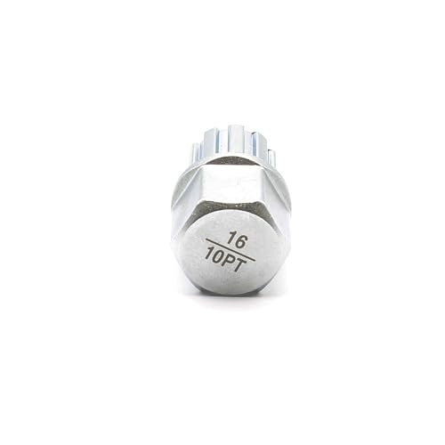 TEMO 16/10Pt Wheel Lock Nut Screw Removal Key Anti-Theft Lugnut Socket S3054 for BMW Vehicles - size: 16/10PT