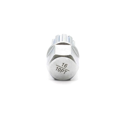 TEMO 16/10Pt Wheel Lock Nut Screw Removal Key Anti-Theft Lugnut Socket S3054 for BMW Vehicles - size: 16/10PT