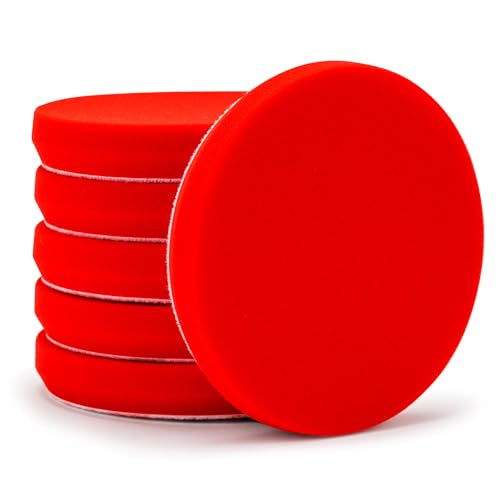 Griot's Garage 12215 6.5" Red Foam Waxing Pads (Set of 6) - style: 6.5" Pads (Set of 6)
