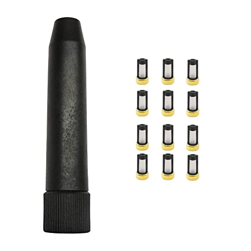 HiSport Fuel Injector Micro Filter Removal Tools with 12 pcs CF-101 Basket Filters (6 x 3 x 12 mm) - size: Removal Tool + 12 Filter