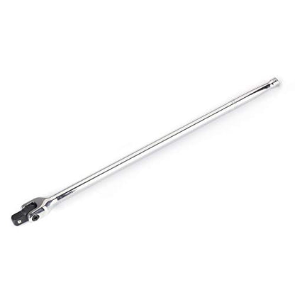 FLZOSPER 1/2-Inch Drive Premium Extension Breaker Bar | 25" Length | Heavy Duty CR-V Steel | 180° Rotating Flex Cr-Mo Head | Spring-Loaded Detent Ball Great for Automotives, Nuts and Bolts - size: 25‘’