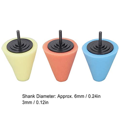 car polishing kit 9Pcs Reusable Sponge Polishing Cones Metal Polish Sponge Buffing Ball for Automotive Car Wheel Hub