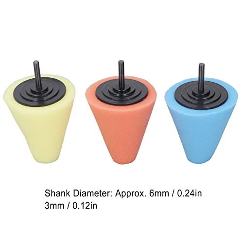 ZJchao Polishing Sponge, Drill Polishing Ball, 9 Pieces, Polishing Cone, Metal Polishing Sponge, Automotive Wheel Hub Care Ball